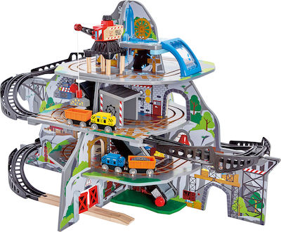 Hape Mighty Mountain Mine Set mit Zug aus Holz für 3++ Jahre