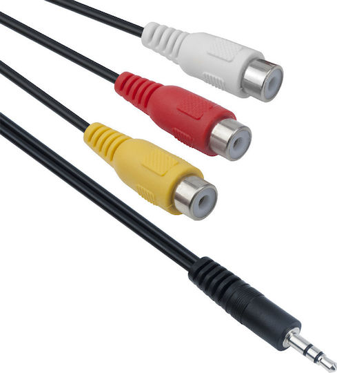 Cable 3.5mm male - Composite female 0.25m (18216)