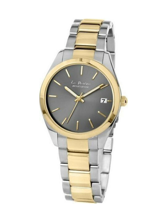 Jacques Lemans Γυναικείο Ρολόι 34mm Μπαταρίας με Χρυσό Μεταλλικό Μπρασελέ