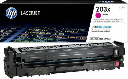 HP 203X Original Toner Laser Printer Magenta High Yield 2500 Pages (CF543X)