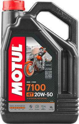 Motul 7100 4T Synthetisch Motorradöl für Viertaktmotoren 20W-50 4Es