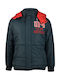 Kinder Sportjacke Lang mit Kapuze Schwarz