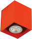VK Lighting Μονό Σποτ με Ντουί GU10 σε Πορτοκαλί Χρώμα