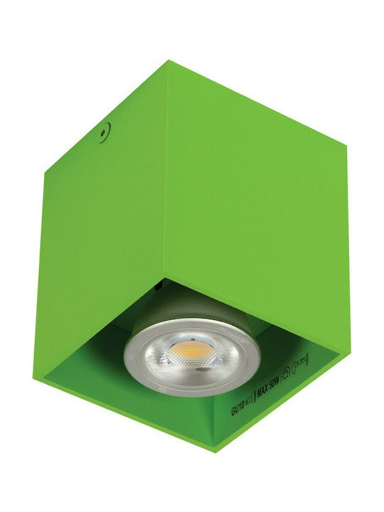 VK Lighting Единично Спот с Цокъл GU10 в Зелен Цвят