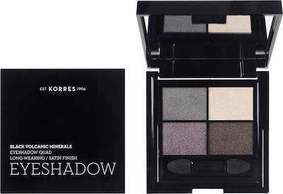 Korres Black Volcanic Minerals Quad Lidschattenpalette in fester Form The Naked Smokey 5gr