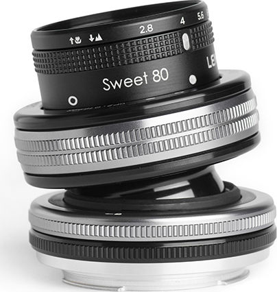 Lensbaby Obiectiv Foto Composer Pro II With Sweet 80 Fix pentru Montura Canon EF Black