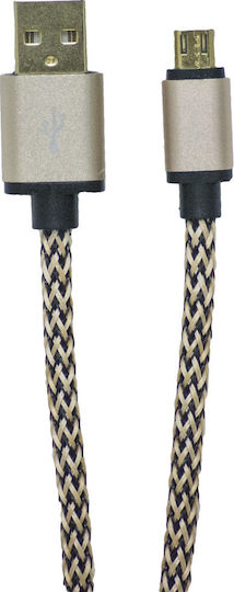 Braided USB 2.0 to micro USB Cable Χρυσό 1m (71118237)