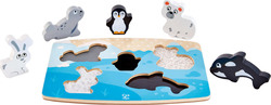 Puzzle pentru Copii cu Îmbinări Animale polare pentru 2+ Ani 5buc Hape Puzzle pentru Copii cu Îmbinări Animale polare pentru 2+ Ani 5buc Hape