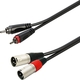 Soundsation Kabel XLR-Stecker - RCA-Stecker Schwarz 1m GL-2RCA2XM1