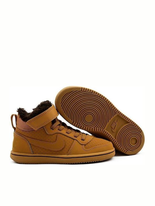 Nike Court Borough Mid Wtr PSV Παιδικά Sneakers High με Σκρατς