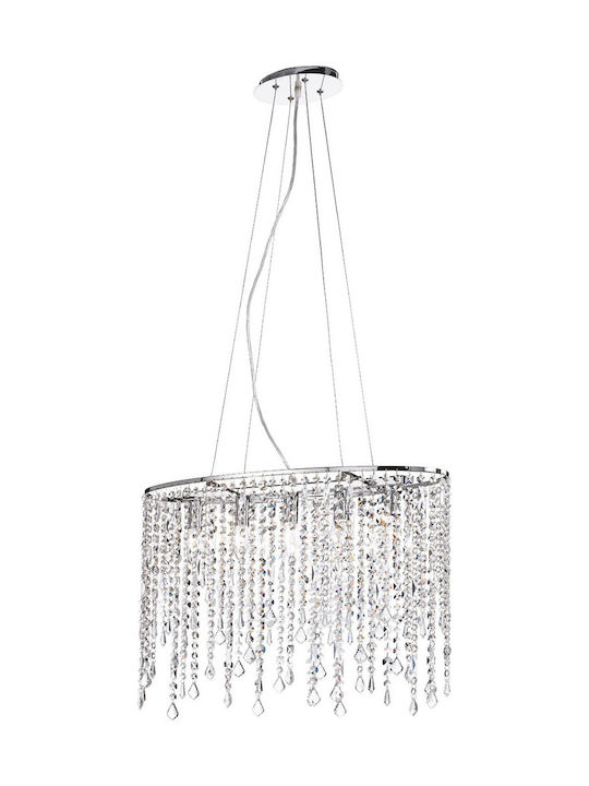 Fan Europe Breeze S5 Pendant Chandelier with Crystals for 5 Bulbs E14, E.14 Transparent I-BREEZE/S5