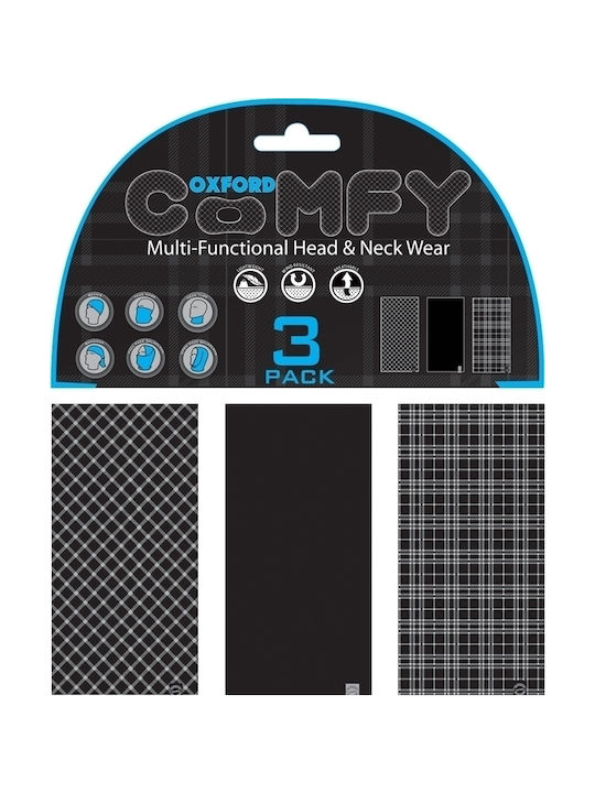 Oxford Tartan 3 Guler pentru motociclist din poliester Negru Culoare
