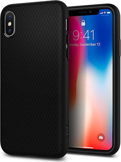 Spigen Liquid Air Back Cover Σιλικόνης Μαύρο (iPhone X / Xs)