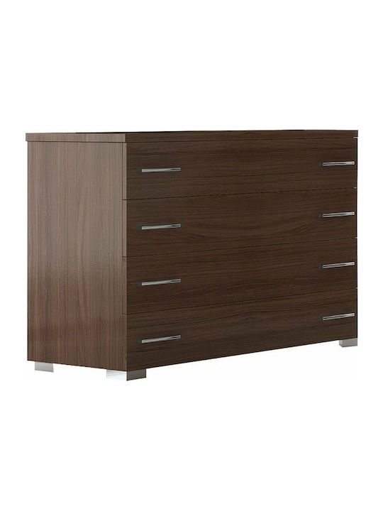 Π18 Καστανιά Wooden Chest of Drawers with 4 Drawers 100x39x73cm