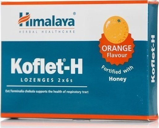Himalaya Wellness Koflet-H Παστίλιες για Ξηρό και Παραγωγικό Βήχα Πορτοκάλι 12τμχ