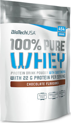 Biotech USA 100% Pure Whey Molkenprotein Glutenfrei mit Geschmack Haselnuss Walnuss 454gr