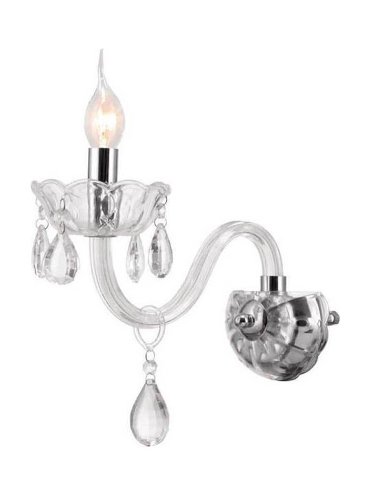 Elmark Madlen Classic Wall Lamp with Socket E14 Silver Width 11.5cm