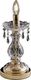 Fan Europe Monalisa Crystal Table Lamp for Socket E14 with Gold Base