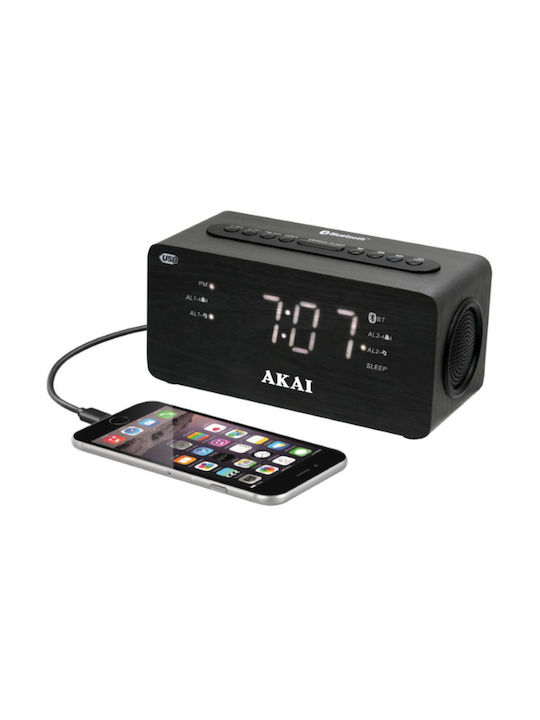 AKAI ACR-2993 Tisch-Digitaluhr mit Wecker & Radio