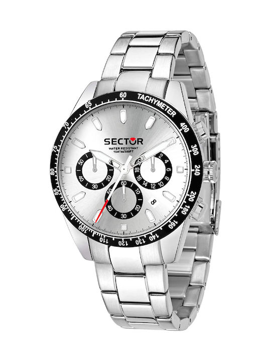 Sector Watch Chronograph Battery with Silver Metal Bracelet R3273786005