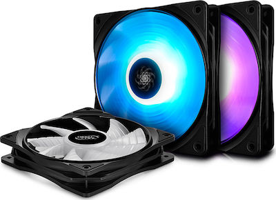 Deepcool RF 120 Case Fan με ARGB Φωτισμό και Σύνδεση 4-Pin PWM 3τμχ