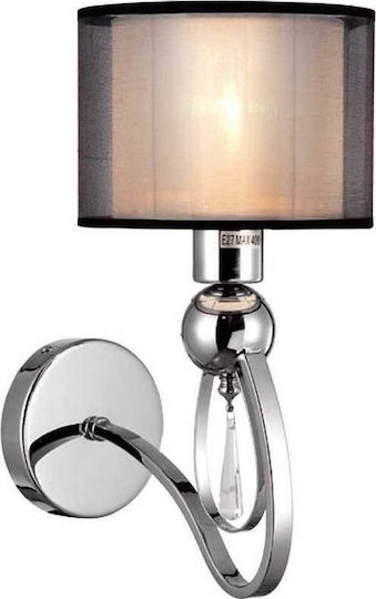 Elmark Modern Lamp Wall with Socket E27 Silver 16x35cm