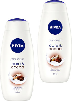 Nivea Care & Cocοa Αφρόλουτρο σε Gel 2x500ml