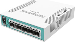 MikroTik CRS106-1C-5S Negestionat L2 PoE+ Switch cu 1 Porturi Gigabit (1Gbps) Ethernet și 5 Porturi SFP