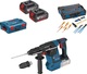 Bosch GBH 18V-26 F Professional Schlagbohrer Bohrhammer mit 18V Batterie L-Boxx & Σετ Εργαλεία Χειρός Gedore 26τμχ & Ταχυφορτιστής GAL 1880 CV & Πανί Μηχανής