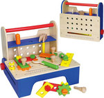 Viga Toys Kids Workbench Ξύλινος Πάγκος Μαραγκού made of Wood 32pcs 59869