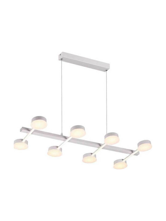 Elmark Azzar Pendant Light White LED with Warm White Light Rail 80x42x120cm