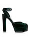 Sante Green High Heels with Strap