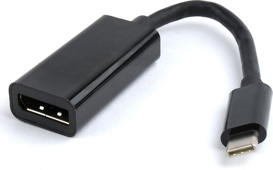 Cablexpert Конвертор USB-C мъжки към DisplayPort женски Черен 1бр A-CM-DPF-01