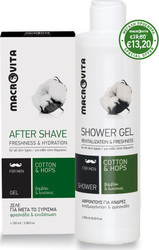 Macrovita After Shave & Shower Gel Skin Care Set for Moisturizing & Cleaning Body Cleaning with Bubble Bath