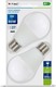 V-TAC VT-2129 Λάμπες LED 9W 112mm για Ντουί E27 και Σχήμα A60 Φυσικό Λευκό 806lm 2τμχ