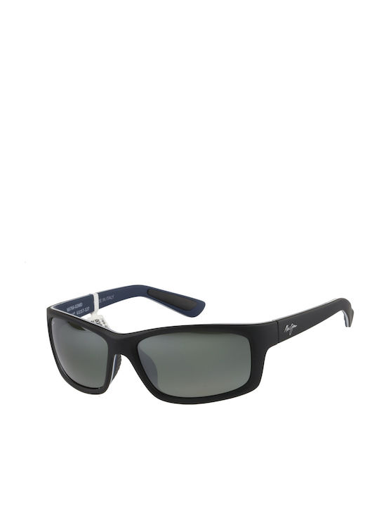 Maui Jim Men's Sunglasses with Black Plastic Frame and Black Polarized Lens