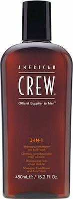 American Crew 3 in 1 Shampoo, Conditioner & Body Wash 450ml