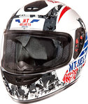 MT Thunder Sniper junior Kids Full Face Helmet ECE 22.05 1200gr Gloss Pearl White Blue Red