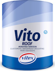 Vitex Vito Μονωτικό Ταρατσών Ελαστομερές Ακρυλικό Επαλειφόμενο Στεγανωτικό 3lt Λευκό