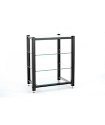 Custom Design Icon Signature 750 Έπιπλο Hi-Fi με 4 Ράφια Black/Black Glass 66x77.5x43cm
