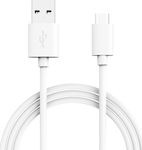 Regular USB 2.0 Cable USB-C male - USB-A male Λευκό 1m