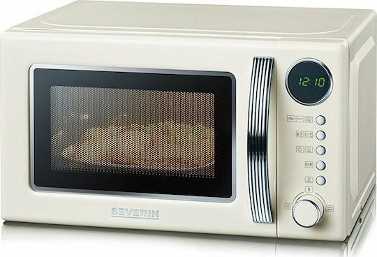 Severin Retro Microwave Oven with Grill 20lt Beige