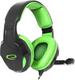 Esperanza Cobra Over Ear Gaming Headset with Connection 2x3.5mm Green