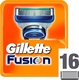 Gillette Fusion Replacement Heads with 5 Blades & Lubricating Tape 16pcs