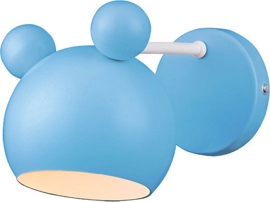 Elmark Metallic Kids Wall Light Mickey Blue