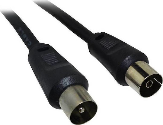 Кабел за антена 5м Oem Коаксиален мъжки-женски Черен