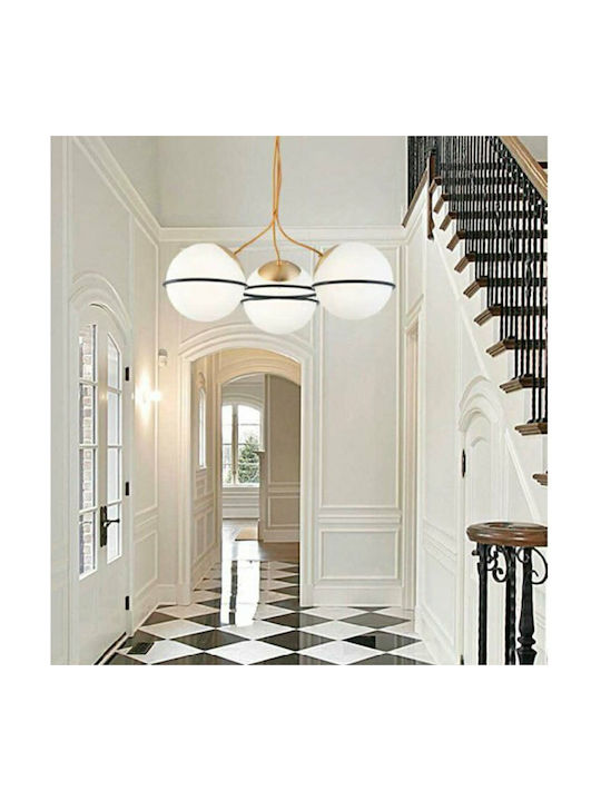 Viokef Ferero Pendant Light White with Socket E27 60x600cm