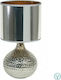 Fan Europe I-pulsar/l 35 Ceramic Table Lamp for Socket E14 with Silver Shade and Base