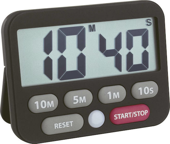TFA Digital Timer Tischuhr Kunststoff Schwarz 38.2038.01