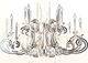 Keskor Chandelier Candlestick 15xG4 Silver 1238-15